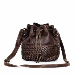 Sydney Chocolate Brown Leather Bucket Bag
