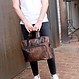 Sam Laptop & Messenger Bag in Cow Leather – Smokey Brown
