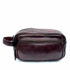 TOILET BAG TORONTO leather dark brown