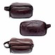 Toronto Wash Bag in Cow Leather – Chocolate Brown