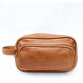 Toronto Cognac Leather Wash Bag – B-Grade