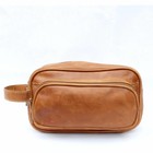 Toronto Cognac Leather Wash Bag – B-Grade
