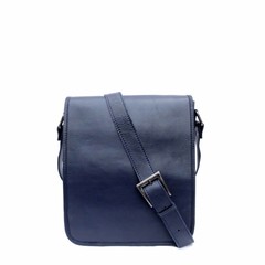 SHOULDER BAG AMBER leather blue