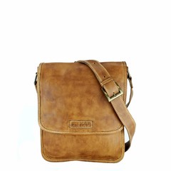 SHOULDER BAG MAYA leather cognac