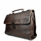 BUSINESS BAG ODIN leather dark-brown