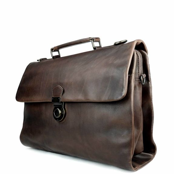 Odin Business Bag in Cow Leather – Chocolate Brown