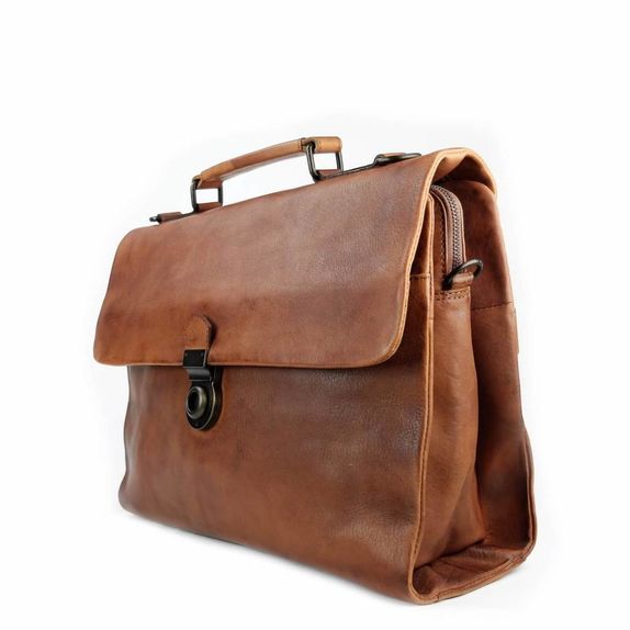 Odin Business Bag in Cow Leather – Reddish Brown