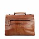 Odin Business Bag in Cow Leather – Reddish Brown