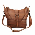 Shopper Berlin Leder rot-braun