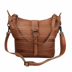 Shopper Berlin Leder rot-braun