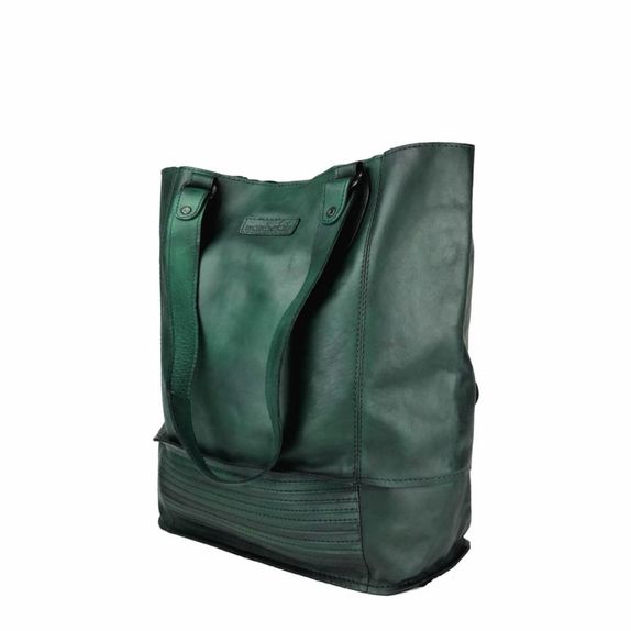 Lorena XL Shopper in Cow Leather – Green