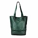 Lorena XL Shopper in Cow Leather – Green