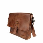 SHOULDER BAG DONNA leather reddish brown