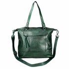 May Green Leather Shopper