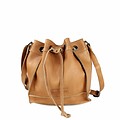 SMALL SHOULDER BAG ELLA leather cognac