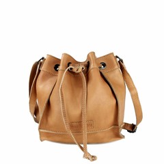 Beuteltasche Ella Leder cognac