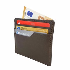 SMALL CARD CASE TALLIN leather dark brown