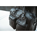 Venezia Leather Travel Bag Black