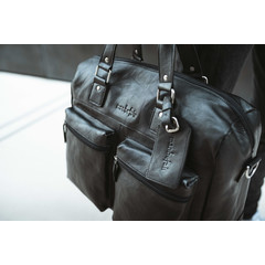 TRAVEL BAG VENEZIA leather black