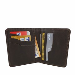Riga Chocolate Brown Leather Card Holder
