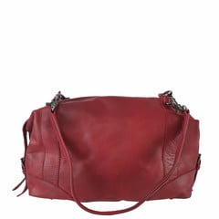 SHOULDER BAG-BOWLING BAG MERYL leather red