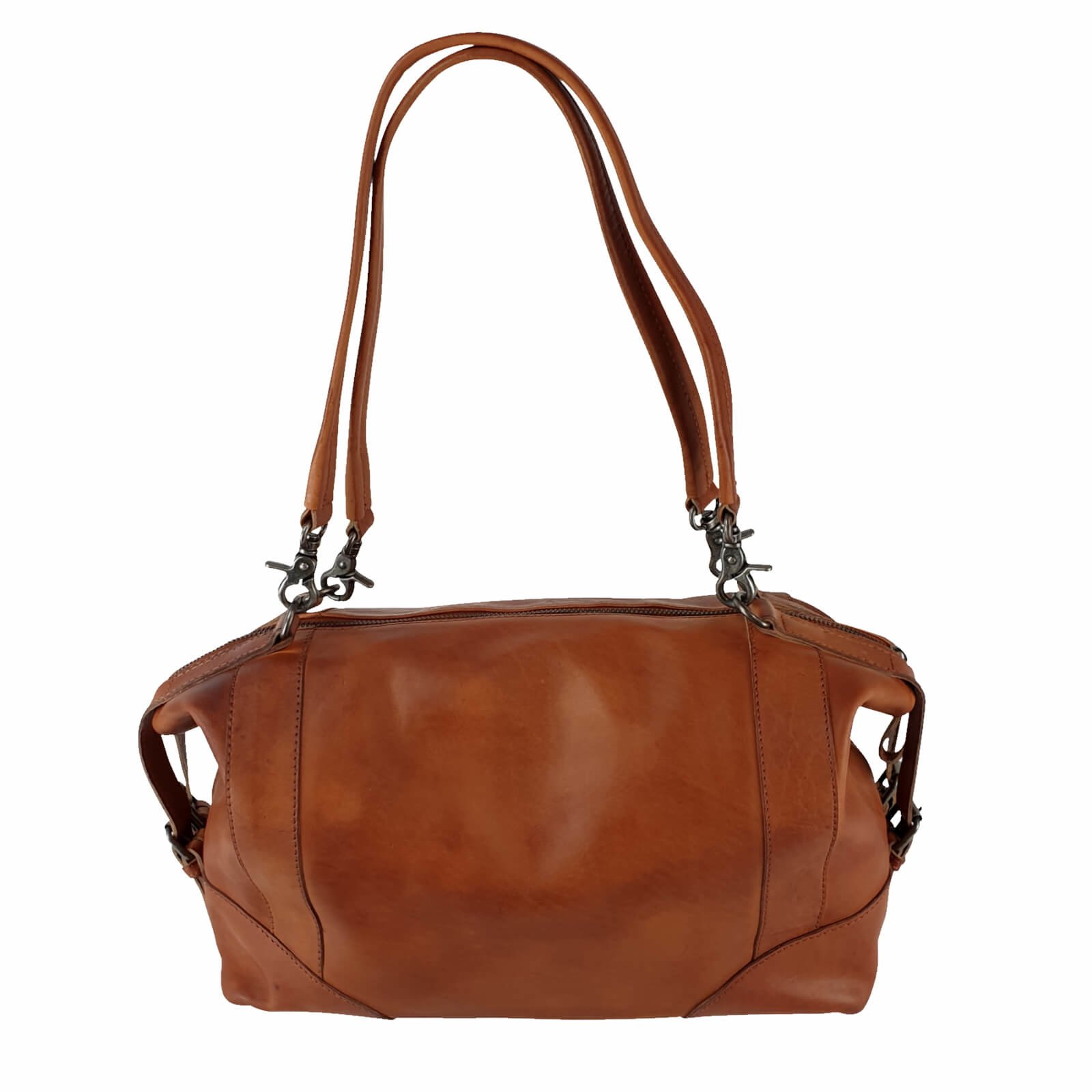 Bowling Bag Meryl, Vintage Leather, reddish-brown, fairly made - manbefair