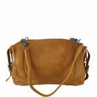 SCHULTERTASCHE-BOWLING BAG MERYL Leder cognac