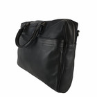 Joan Black Leather Laptop Bag