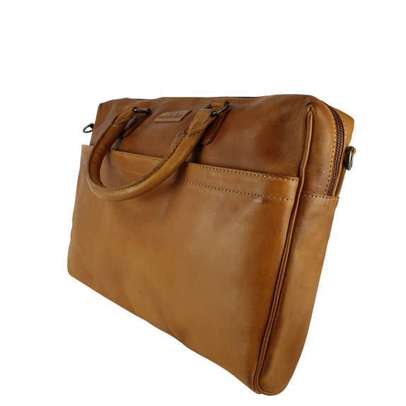 Leather briefcase sales laptop bag