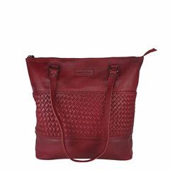 Göteborg Red Leather Shopper