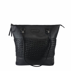 Göteborg Black Leather Shopper
