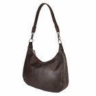 Cathrine Chocolate Brown Leather Hobo Bag