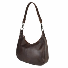 Cathrine Chocolate Brown Leather Hobo Bag