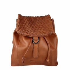 Rosalie Reddish Brown Leather Backpack