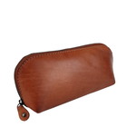 SMALL MAKE-UP BAG LONA leather reddish brown