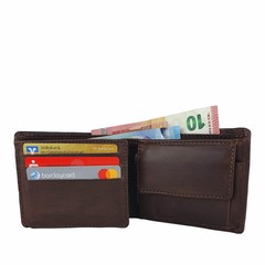 Geldbörse Kopenhagen Leder schokobraun