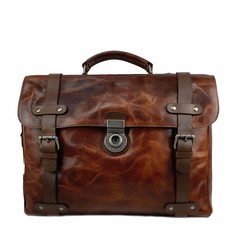 Winston Brown Leather Briefcase Laptop Bag