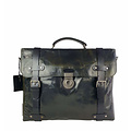 Aktentasche Laptoptasche Winston Leder grün-schwarz