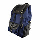 Athena Laptop Backpack in Recycled PET Fabric & Leather – Blue