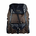Rucksack Athena recyceltes PET & Leder braun