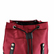 Athena Laptop Backpack in Recycled PET Fabric & Leather – Red