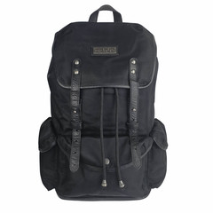 Rucksack Vienna recyceltes PET & Leder schwarz