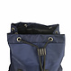 Vienna Laptop Backpack in Recycled PET Fabric & Leather – Blue