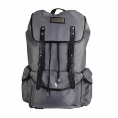Rucksack Vienna recyceltes PET & Leder grau