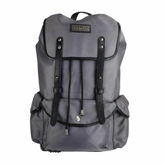 Vienna Recycled PET & Leather Backpack Grey
