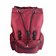 Vienna Laptop Backpack in Recycled PET Fabric & Leather – Red
