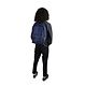 Bergen City Backpack in Recycled PET Fabric & Leather – Blue