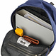 Bergen City Backpack in Recycled PET Fabric & Leather – Blue