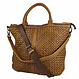 Lucille Large Shopper in Braided Cow Leather – Beige