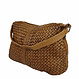 Cécile Shoulder Bag in Braided Cow Leather – Beige